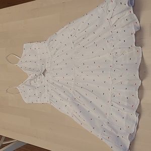 NWOT Jessica Simpson 100% Cotton White, Red, and Blue, Cutout-front Detail Dress
